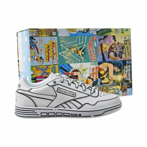 Reebok Club Memt Leather-Trim Sneaker - White/Black, 9.5