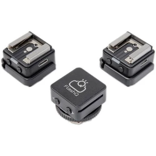 LightPix Labs FlashQ Triggr T2 Kit Bundle F+ Black Sets/ - Transmitter/Receiver, Non TTL, Channels 160, Range 33&, 2.4 GHz, Weddi