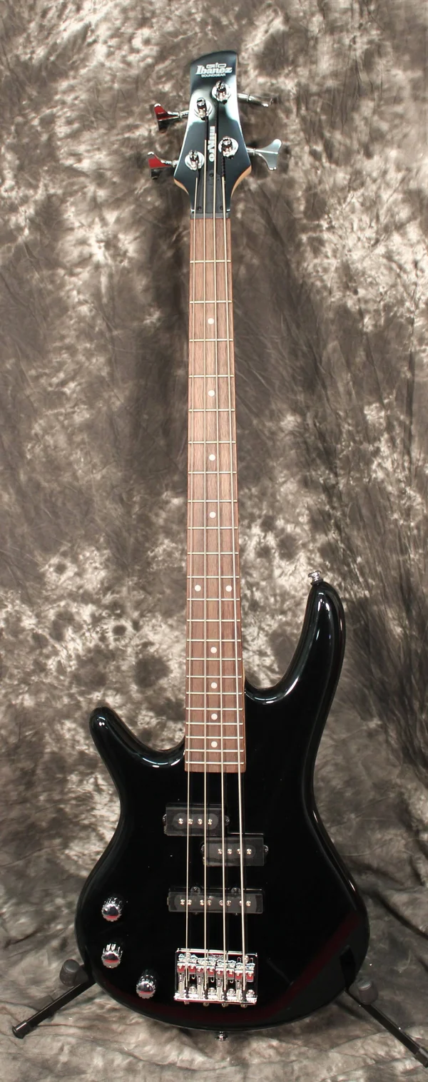 Ibanez GSRM20L Mikro Left-Handed 4-String Short Scale Bass Guitar, Black