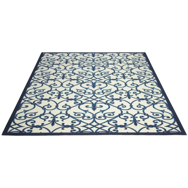 Nourison Home & Garden RS093 Area Rug - Blue, 7&9x22 x 10&10x22