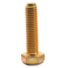 7/8 inch-9 x 2 1/2 inch (FT) Coarse Thread Grade 8 Hex Cap Screw (Bolt) - USA Alloy Steel Yellow Zinc Plated Pk 32