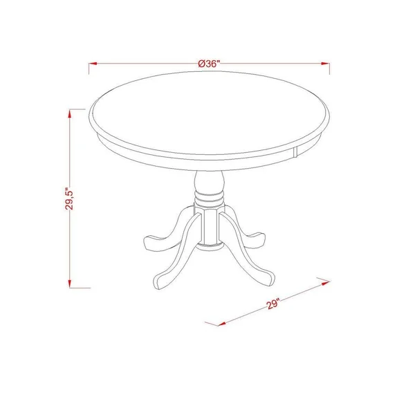 5 Piece Kitchen Table Set and 4 Dinette Chairs Faux Leather