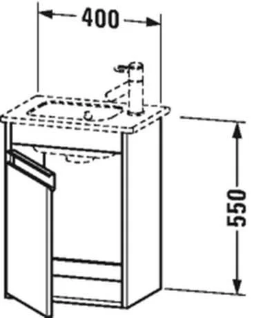 Duravit KT6417R9191 Vanity Unit Ketho - 1 Door for