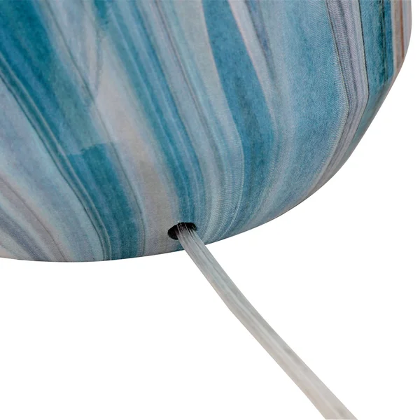360 Lighting Modern Coastal Table Lamps Set of 2 Swirling Blue Faux Marble White Tapered Drum Shade for Living Room Bedroom Hous