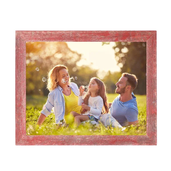12 x 16 Rustic Farmhouse Red Wood Frame