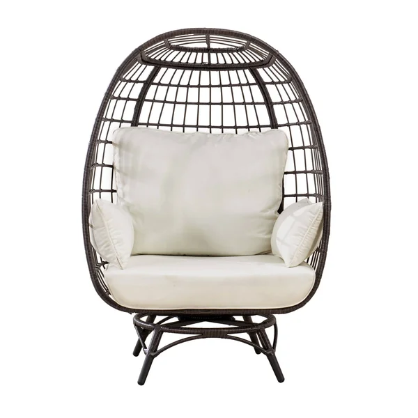 Sunjoy Brown Swivel Egg Cuddle Chair