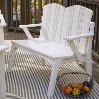 Carolina Preserves Garden Bench Uwharrie Chair Size: 35.25x22 H x 45.5x22 W x 20x22 D, Color: Whitewash