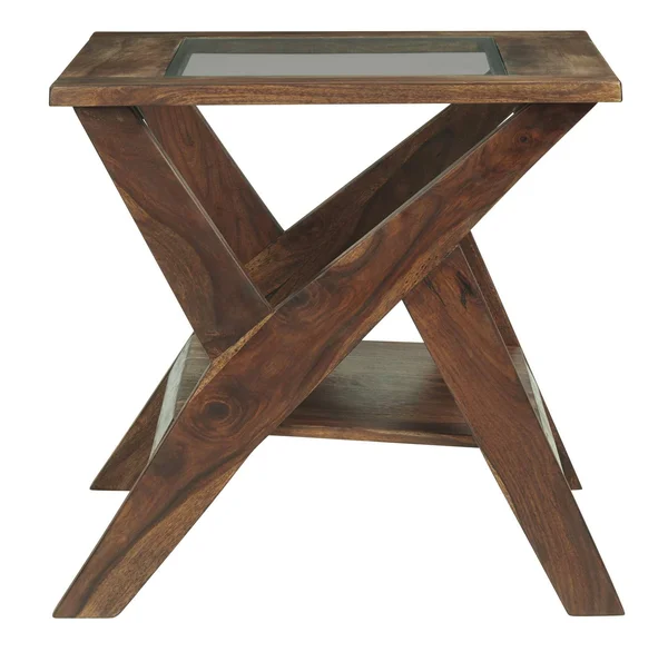 Signature Design by Ashley Charzine Warm Brown Rectangular End Table