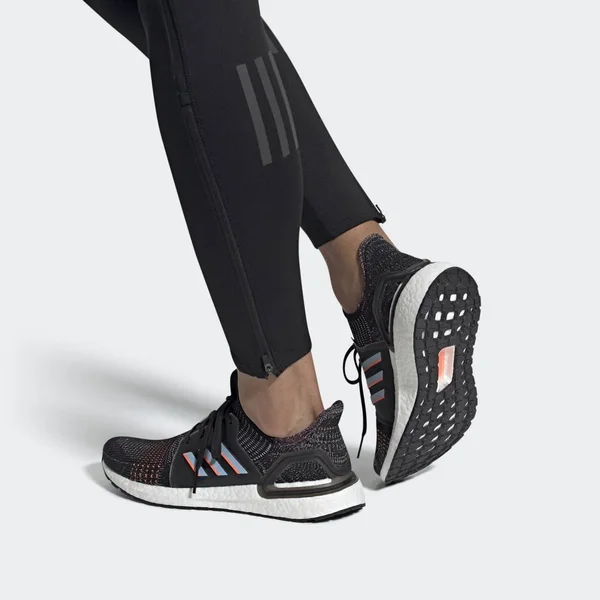 Adidas Ultraboost 19 Shoes - Men's - Core Black - Glow Blue - 8