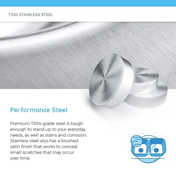 Mr Direct 1823 16-Gauge Undermount Single Bowl 3/4-Inch Radius Stainless Steel Kitchen Sink
