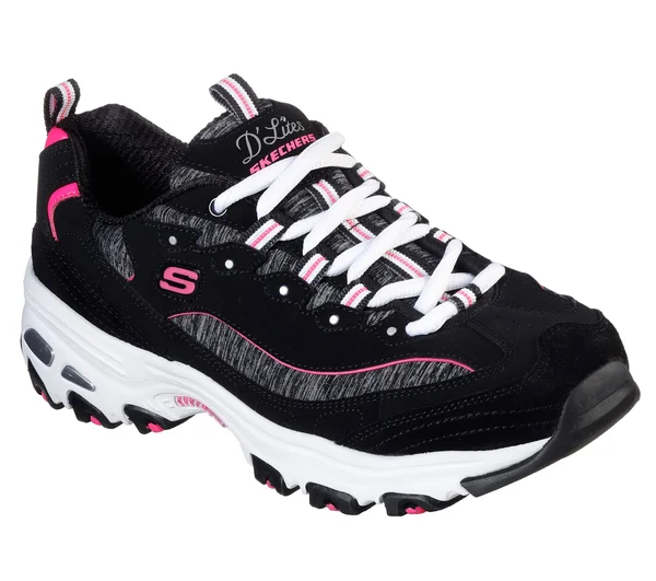 Skechers Women's D&Lites - Me Time Athletic Shoes - Black 7.5