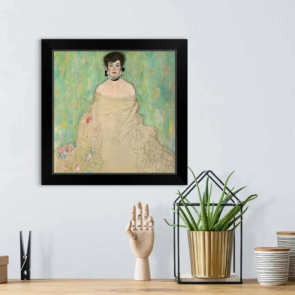 Portrait of Amalie Zuckerkandl, 1917-1918, Black Framed Wall Art, 16x16, Great Big Canvas