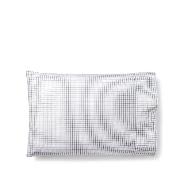 Ralph Lauren Organic Tattersall Fitted Sheet - King - Navy/White