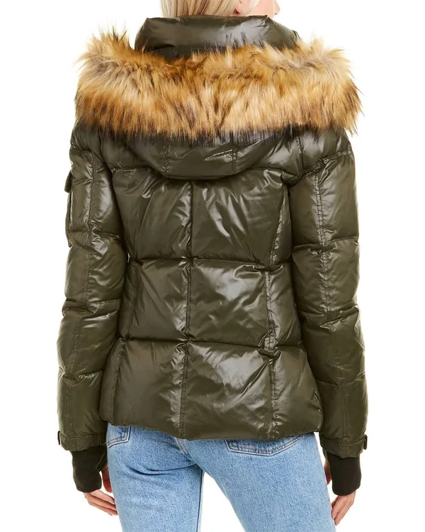 S13 Womens Allie Short Down Jacket, XS, Green