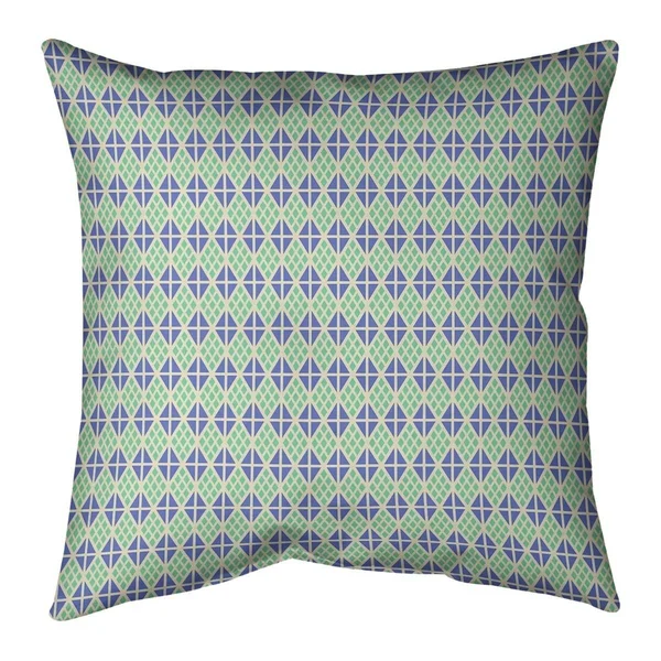 Porch & den Farrin Plain Diamonds Throw Pillow - 16 x 16 - Blue & Purple - Faux Suede