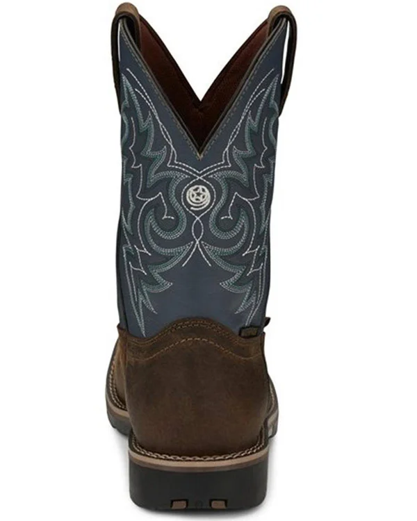 Justin Men's Fireman Waterproof Cowboy Boots Brown, 10.5 W