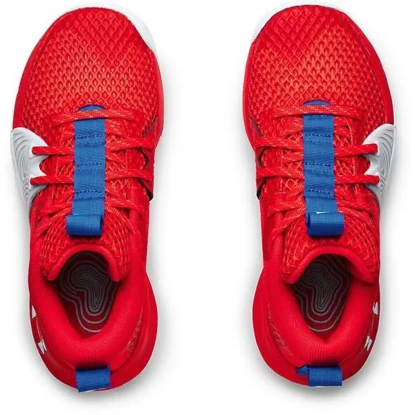 Under Armour Embiid One - Boys& Grade School Basketball Shoes - Versa Red/Versa Red/Halo Grey - Size 5.5