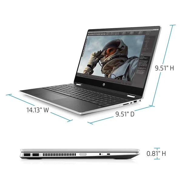 HP Pavilion x360 15.6x22 HD Convertible Touchscreen Laptop - Intel Core i5-8265U Processor, 8GB Memory, 512GB Solid State
