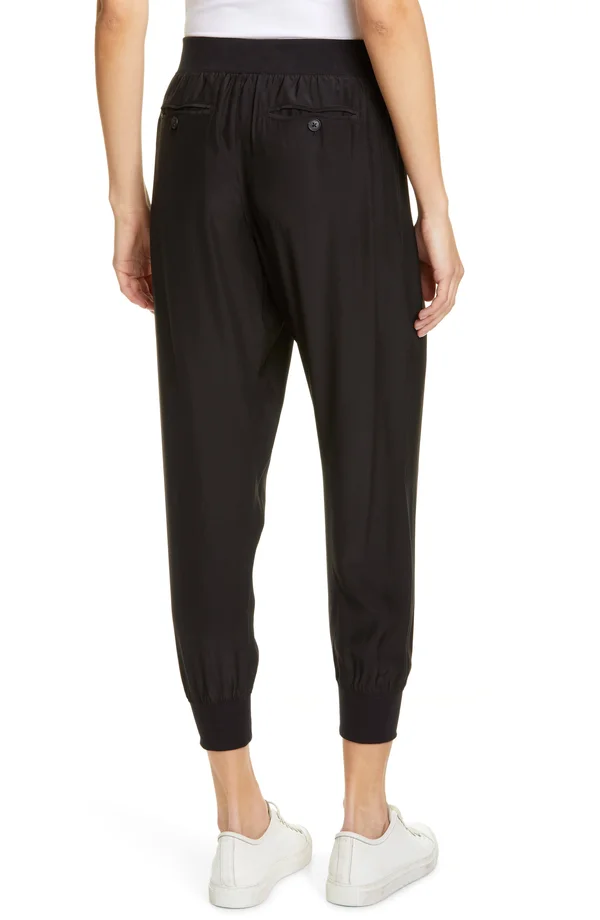 ATM Anthony Thomas Melillo Silk Pull on Pants Black Xs