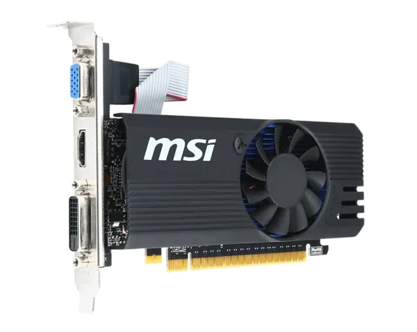 MSI GeForce GT 730 K-2GD5LP/OC Low Profile Graphics Card - 2 GB GDDR5 - 64-bit - 1006 MHz, 141.0 x 69.0 x 29.0 mm
