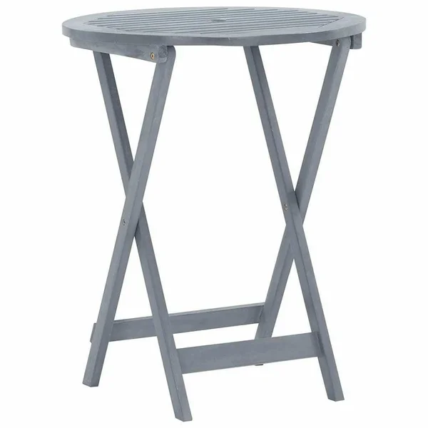vidaXL Folding Garden Table 23.6x22x29.5x22 Solid Acacia Wood