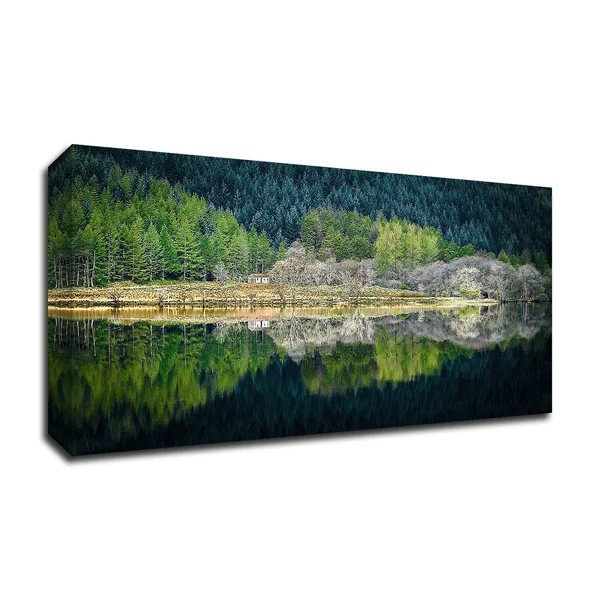 18x22 x 36x22 Spring Greens by Lynne Douglas Print on Canvas