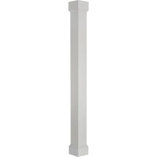 AFCO Industries 10& x 7-1/4x22 Endura-Aluminum Natchez Column Non-Tapered Square Shaft in Textured White (Load-Bearing 20, 000 lb