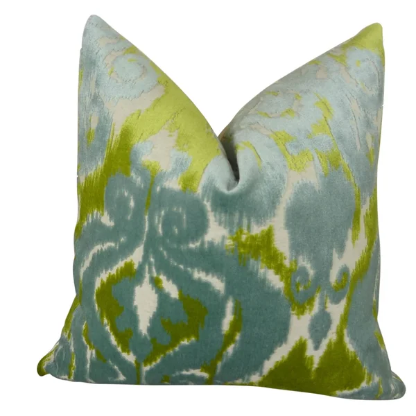 Plutus Velvet Bliss Water Handmade Throw Pillow - Double Sided