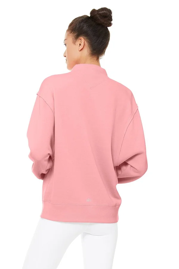 Alo Yoga, Freestyle Sweatshirt in Macaron Pink, Size: Medium