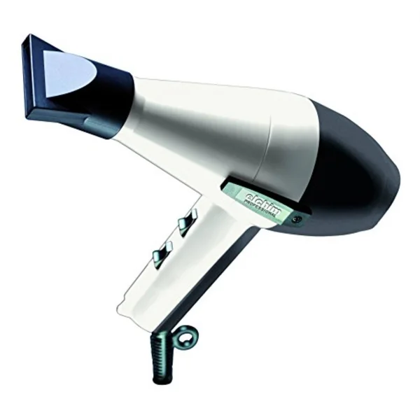 Elchim Classic 2001 Hair Dryer: Light 1875 Watt Quick Dry Professional Salon Blow Dryer - Black/White