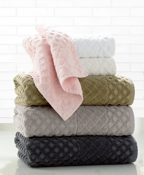 Enchante Home Glossy Turkish Cotton Towel Set of 6 - Olive (Green)