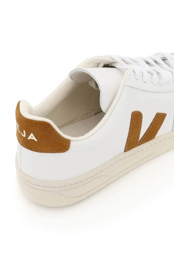 Veja V-12 Leather Sneakers in White