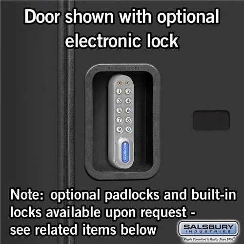 Salsbury Industries 18-27168blk 18x22 Wide Double Tier &S& Style Designer Wood Locker - 1 Wide - 6 Feet High - 18 Inches Deep