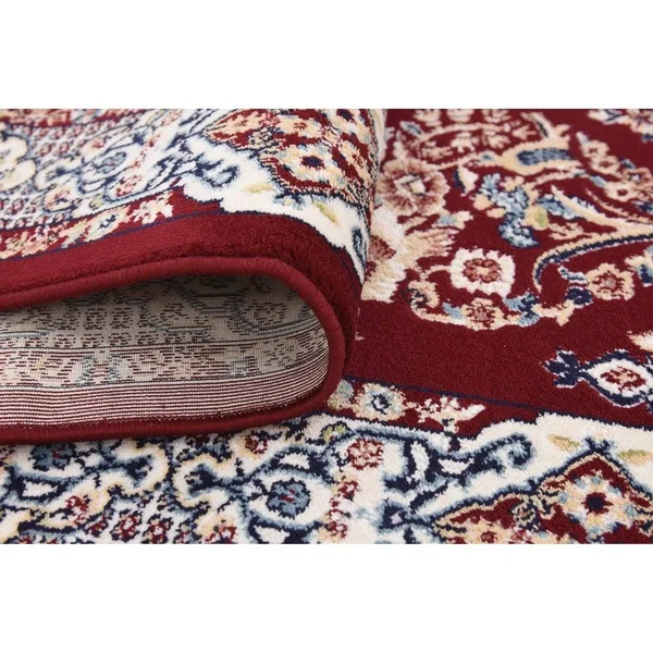 Unique Loom Sheffield Narenj Area Rug - 10& x 10& Round - Burgundy