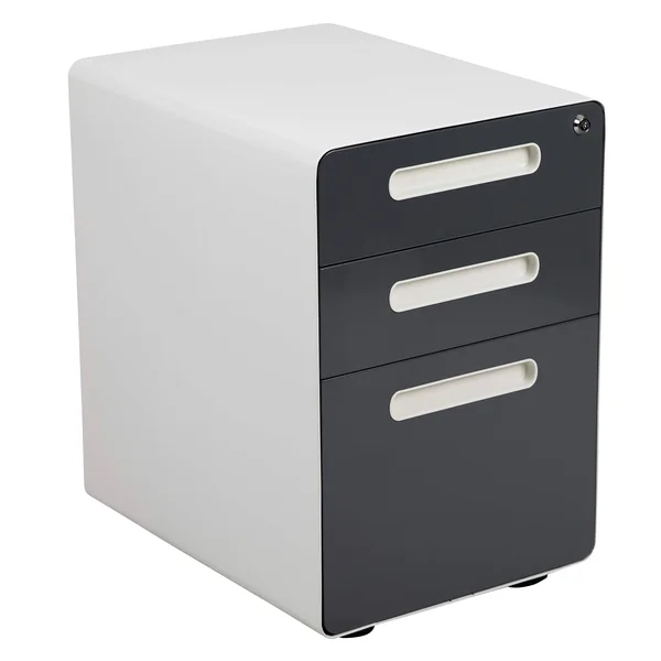 Flash Furniture Ergonomic 3-Drawer Mobile Locking Filing Cabinet with Anti-Tilt