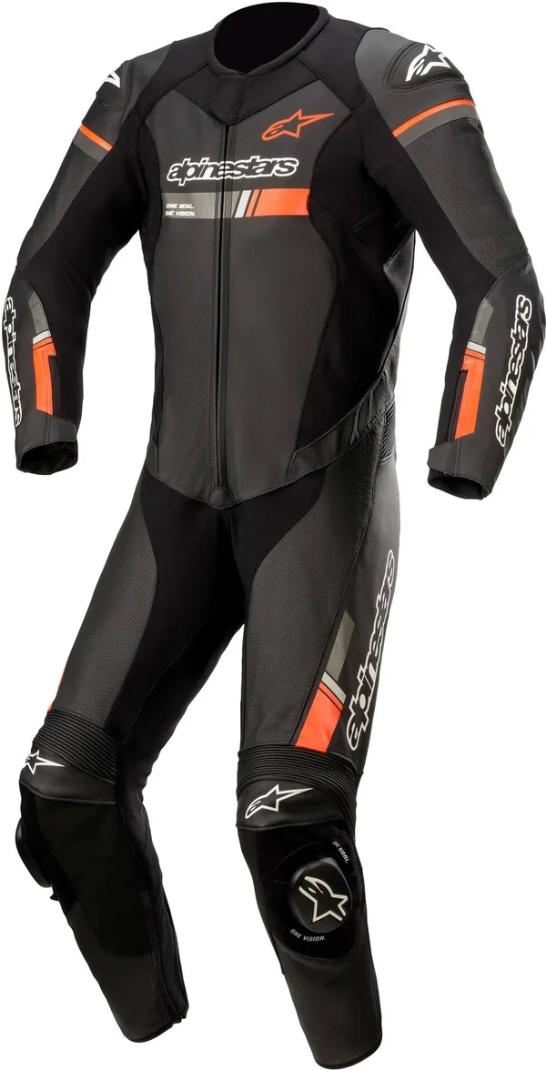 Alpinestars GP Force Chaser Race Suit - Black/Flou Red - 48