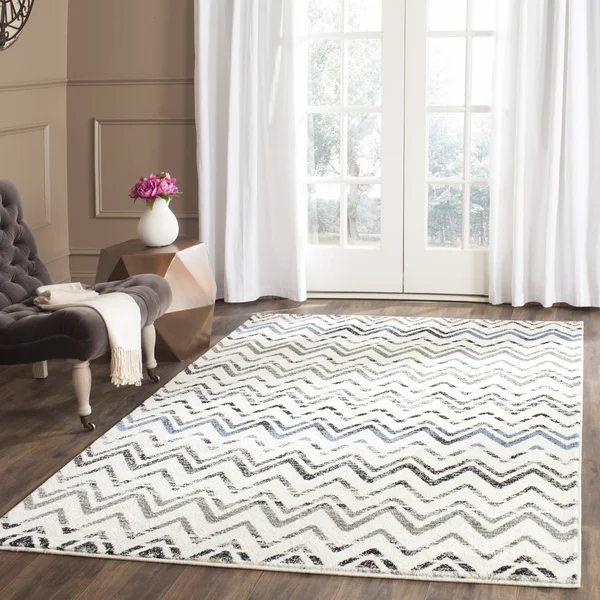 Safavieh Evoke 498 Cream, Blue 5&-1x22 x 7&-6x22 Rug