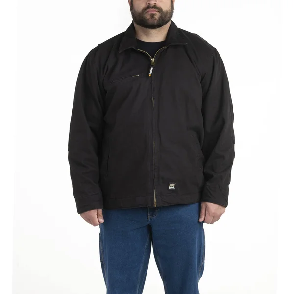 Berne Men's Original Washed Gasoline Jacket Tall - Black