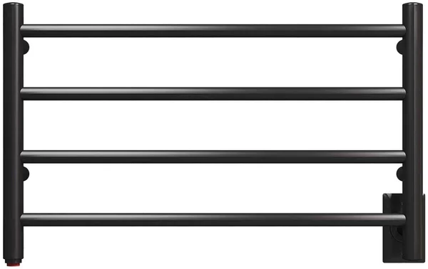 HEATGENE 4 Bar Wall-Mounted Plug-In, Hard-wiring Towel Warmer, Black