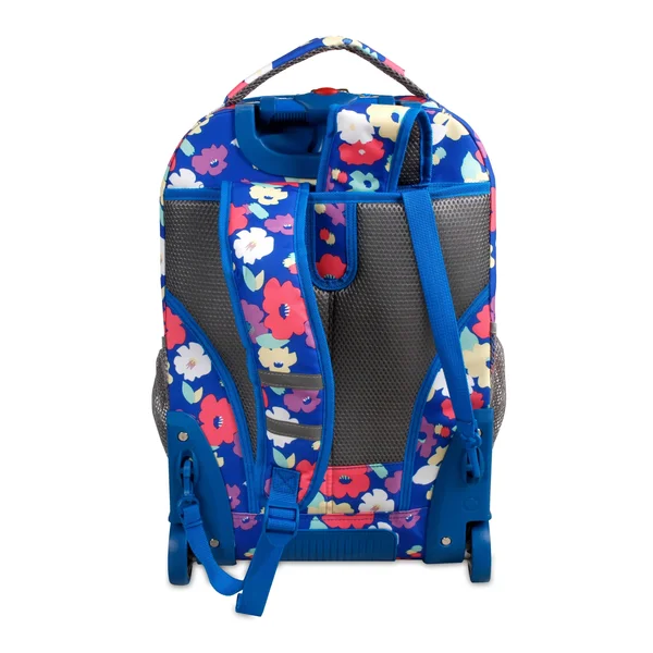 J World 20x22 Sundance Laptop Rolling Backpack - Petals