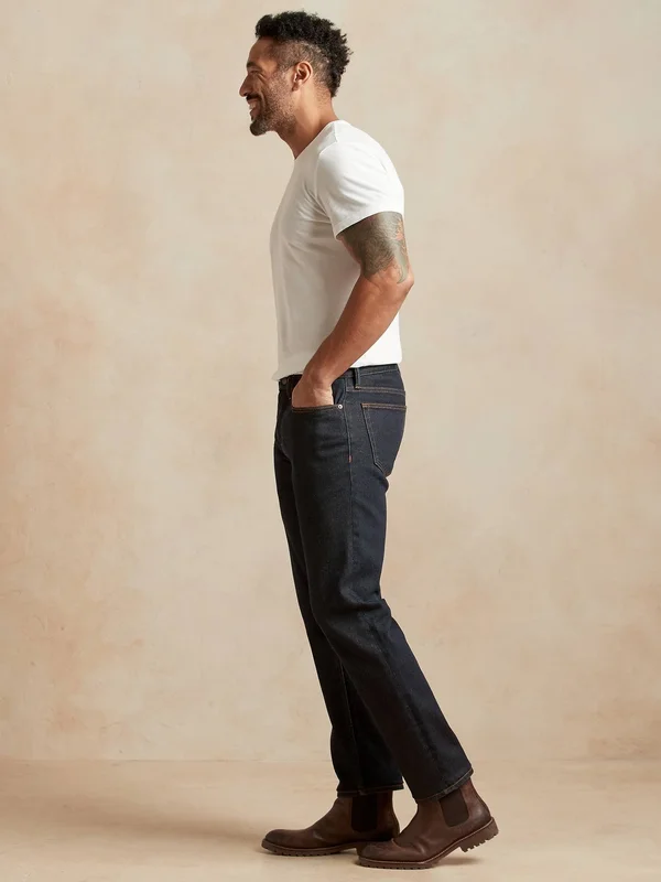 Banana Republic Men's Straight Legacy Jean Rinse Dark Wash Tall Size 36W 36L