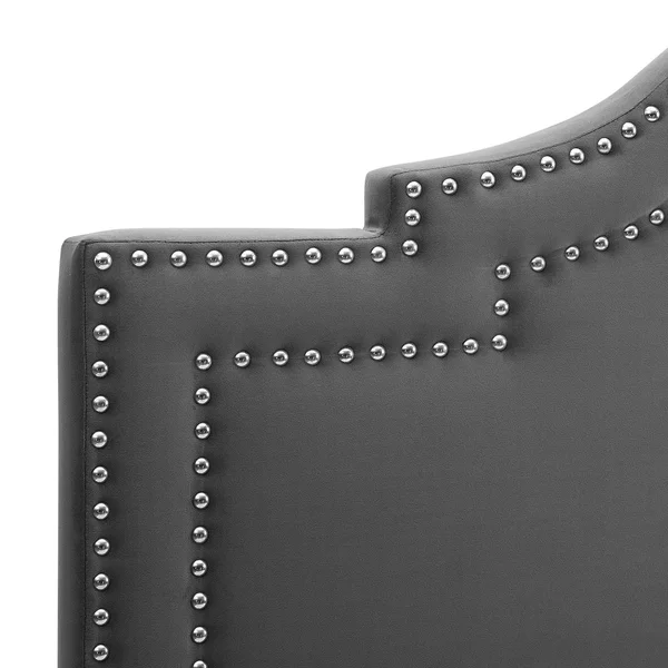King/California King Lucia Performance Velvet Headboard Charcoal - Modway