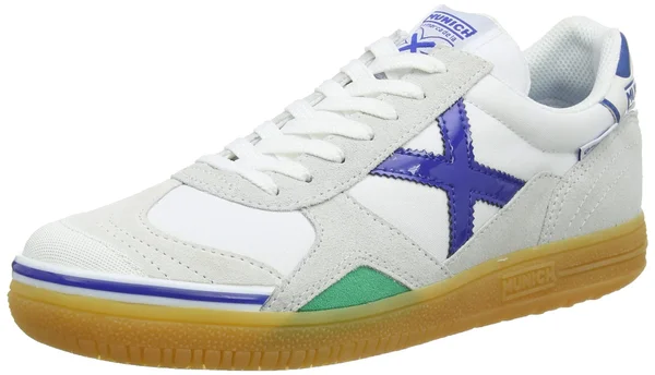 Munich - Gresca 604 - Indoor Soccer/Futsal Shoe - White/Blue