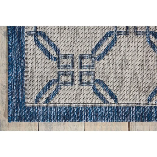 Nourison Garden Party GRD02 Area Rug - Ivory Blue, 6& x 9&