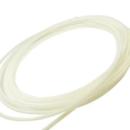 Hard Durable White Semi-Clear Plastic Tubing for Chemical Applications - Inner Diameter 0.278 inch - Outer Diameter 3/8 inch - 2