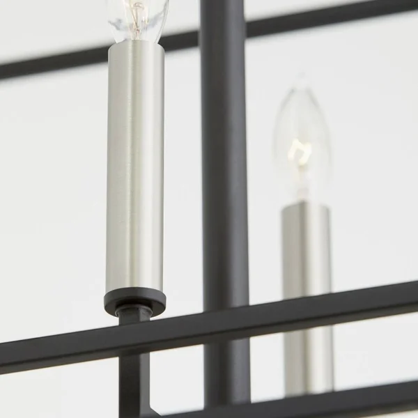 Quorum Monument 6 Light Linear - Classic Nickel - 8507-6-64, 2 x 20"