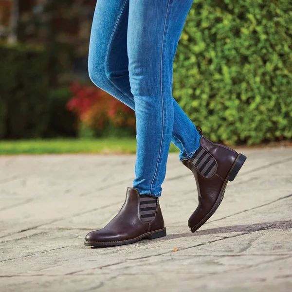 Dublin Arles Stripe Pull on Boots Brown Ladies 9.5