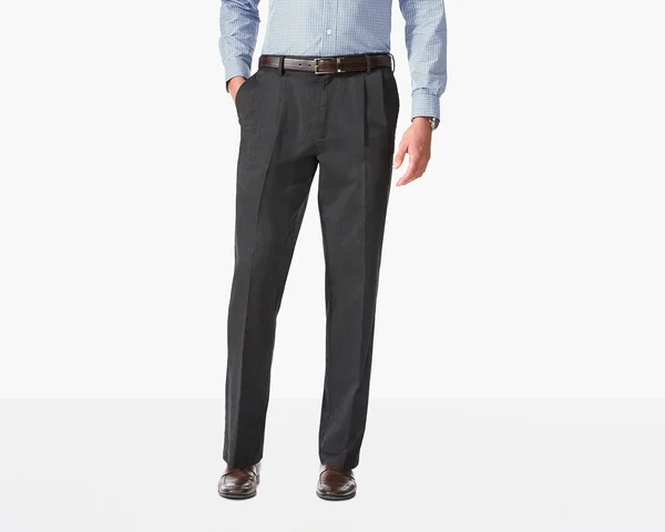 Dockers Comfort Khaki Pleat - Relaxed Fit - Charcoal Heather