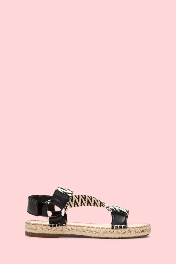 Frye & Co. Black/White Kole Sandals