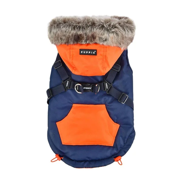 Orson Fleece Dog Vest by Puppia - Navy Small